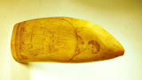 Choice antique scrimshaw tooth HOMEWARD BOUND