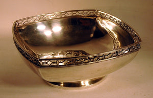Choice hand made antique sterling silver bowl