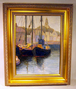 Choice oil painting by Elizabeth Saltonstall dated 1924.