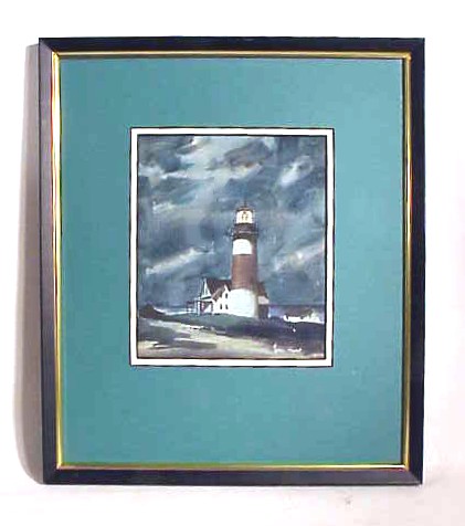 Choice watercolor of Sankaty Head Light by Hare