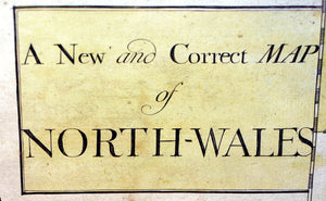 Early 18th Century English map of NORTH WALES