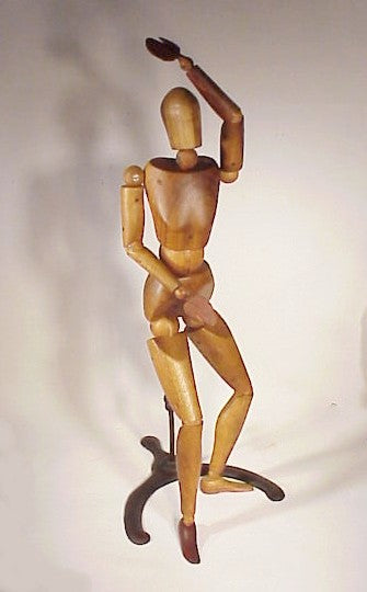 Exceptional antique carved wooden artist's model