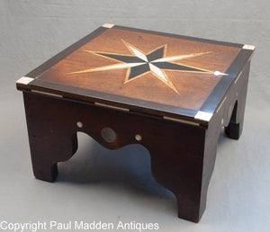 Exceptional Antique Scrimshaw Footstool