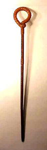 Extraordinary carved wooden "rope" cane