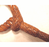 Extraordinary carved wooden "rope" cane