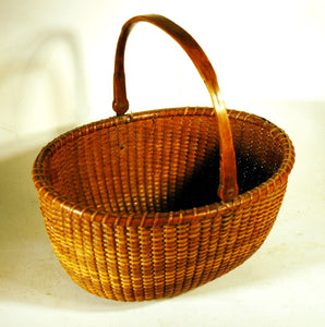 Fine antique oval Nantucket Lightship Basket