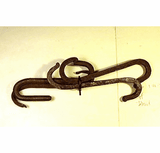 Four antique wrought iron hooks Nantucket