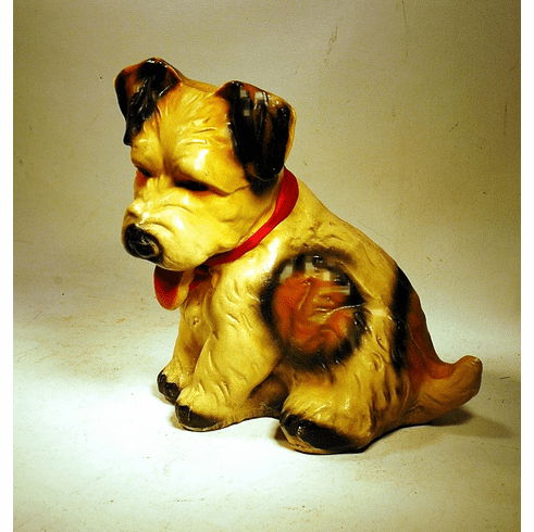 Funky, cute  and fun chalk ware puppy dog  1939
