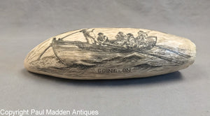 Going On - Vintage Scrimshaw Tooth by William Perry