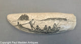 Going On - Vintage Scrimshaw Tooth by William Perry
