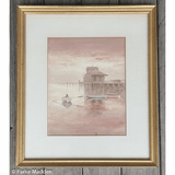 Jane Brewster Reid Watercolor Steamboat Wharf Nantucket