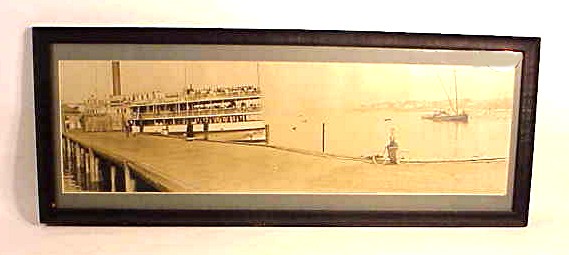 Large size antique photograph of Plymouth Harbor