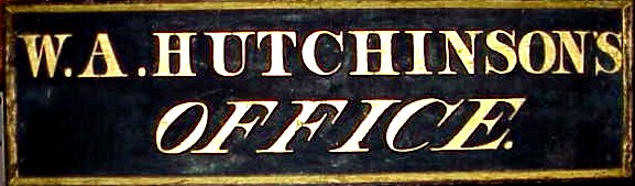 Mid 19th C. American sign W.A.Hutchinson