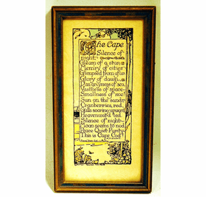 Miniature antique print of Cape Cod poem
