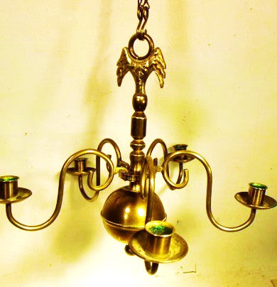 Miniature Dutch brass CHANDELIER