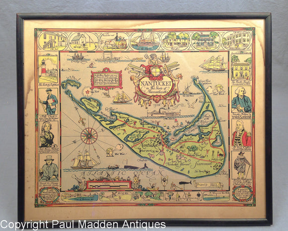 Nantucket Map by Tony Sarg 1926