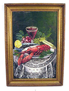 Oil on canvas "Lobster and Lace" circa 1890.