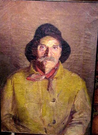 Oil on canvas portrait of an 