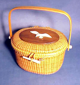 Old Nantucket Lightship basket by Whitten