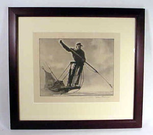 Original Gordon Grant lithograph "Swordfisher Man"
