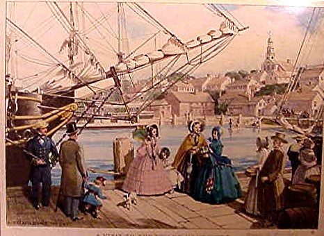 Original Nantucket wharf print by Edgar W. Jenney