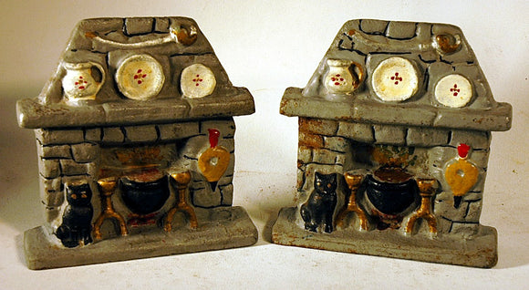 Pair antique American bookends FIREPLACE-HEARTH