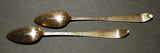 Pair antique Irish bright cut teaspoons
