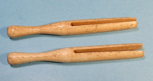 Pair antique whalebone clothes pins