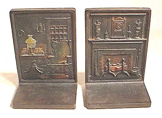 Pair cast iron bookends - HEARTH and HOME