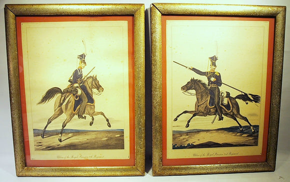 Pair of vintage color prints of calvary by Borghese