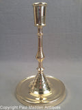 Rare 16th C. Matching Pair of Flemish Brass Candlesticks