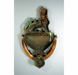 Rare 18thC brass door knocker with SPHINX