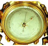 Rare and choice antique desk  barometer,
