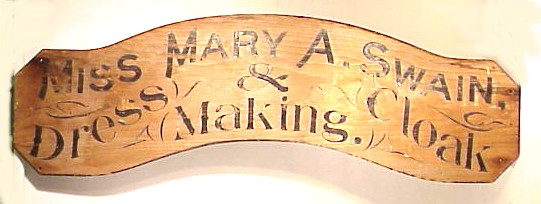 Rare and choice antique trade sign SWAIN