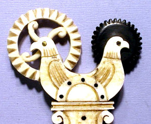 Rare and important American antique scrimshaw pie crimper