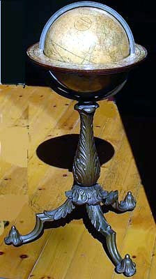 Rare antique American terrestrial globe on floor stand