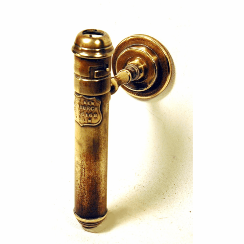 Rare antique brass travel candleholder