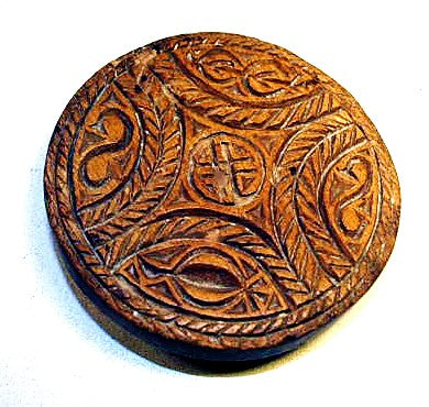 Rare antique carved and dated BUTTER PRINT
