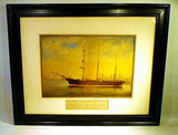 Rare antique colored photograph of schooner ALEXANDER NICOL
