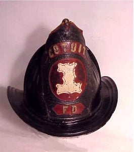 Rare antique fire helmet form COTUIT, Mass.