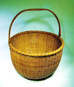 Rare antique Nantucket Lightship basket signed WILLIAMS