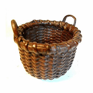 Rare antique painted MINIATURE Nantucket basket.