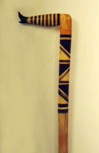 Rare antique scrimshaw cane Ladies Leg