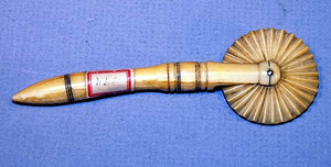 Rare antique scrimshaw CHILD'S TOY CRIMPER