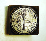 Rare antique seal/stamp with whaling scene 1848.