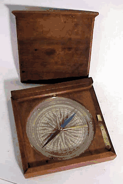 Rare late 18th C. surveyor's compass