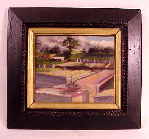 Rare painting of a Cape Cod saltworks