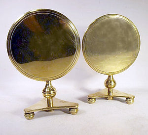 Rare pair of antique BRASS candle reflectors