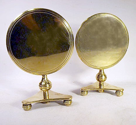 Rare pair of antique BRASS candle reflectors