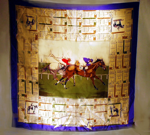 Rare vintage silk scarf of KENTUCKY DERBY WINNERS 1948